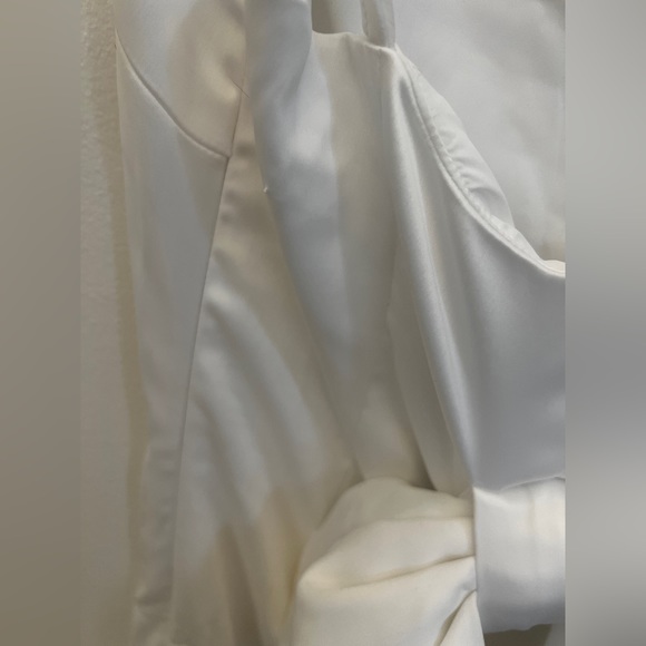 Satin Bow Back Mini Dress bridal sale - Picture 5 of 6